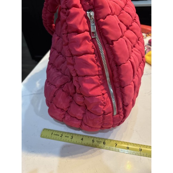 Alexis Bendel Pink Quilted Puffer Hobo Tote - Picture 7 of 8